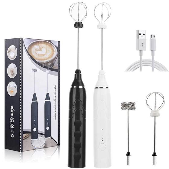 Imagem de Mini Mixer Portátil Misturador de Bebida Batedor Espumador de Leite USB Recarregável Cozinha Café