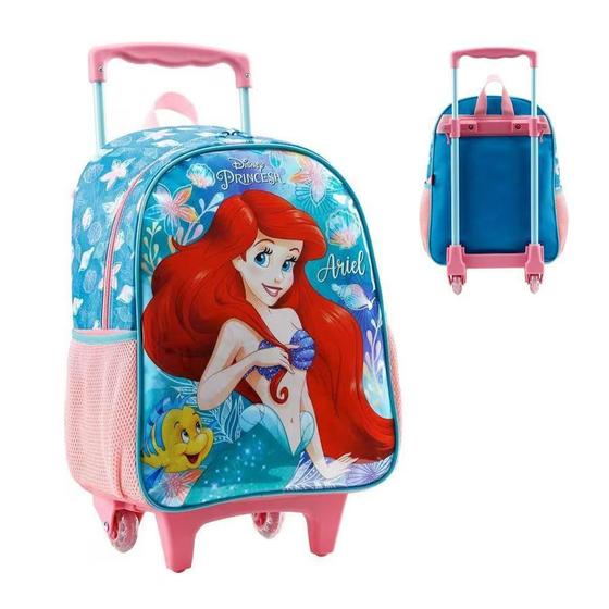 Imagem de Mini Mochila Carrinho Disney Princesa Ariel ul/Rosa Xeryus