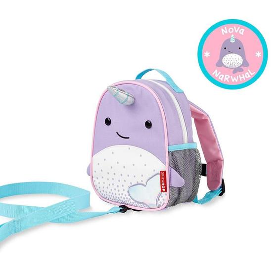 Imagem de Mini Mochila Com Guia Skip Hop Zoo Baleia Narval