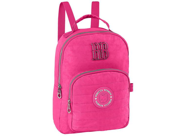 Imagem de Mini Mochila Crinkle Escolar Rebecca Bonbon Juvenil Rosa