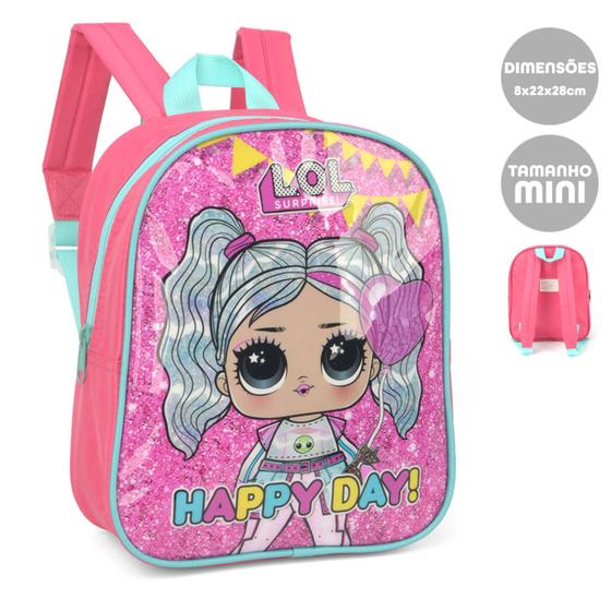 Imagem de Mini Mochila Escolar Infantil Lol Pink- IS37454LO-PK - Luxcel