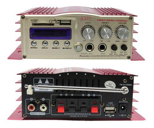 Imagem de Mini Modulo Amplificador Karaoke 400 Watts C/ Bluetooth Usb