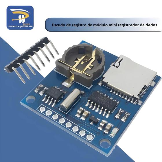 Imagem de Mini Módulo De Registro De Dados SD Card Shield Para Arduino Raspberry Pi Gravador De Registro V1.0