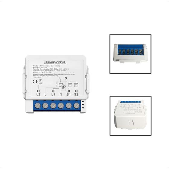 Imagem de Mini Módulo Relé P/Cortina Persiana Wifi+Rf433Mhz Inteligent