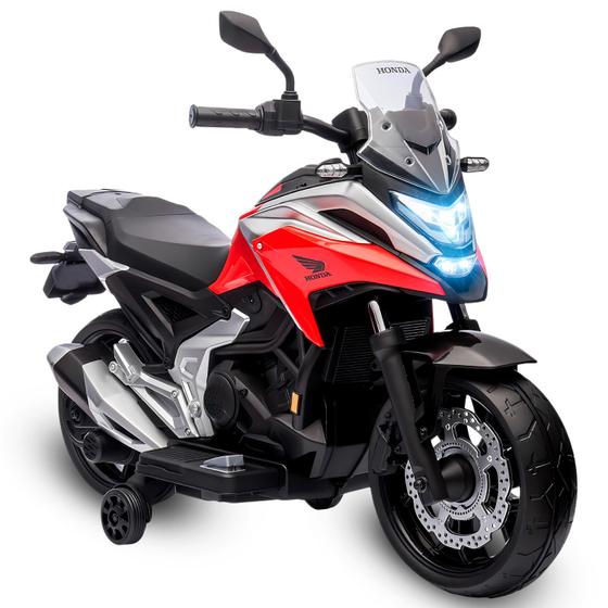 Imagem de Mini Motinha Vermelha Elétrica HONDA NC750X Infantil Mini Moto para Crianças de 2 a 5 anos Com Carregador Biviolt Presente