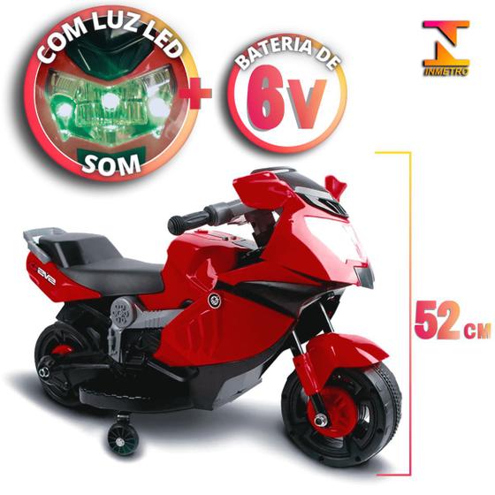 Imagem de Mini Moto Elétrica Brinquedo Infantil C/ Luz e Som 6V