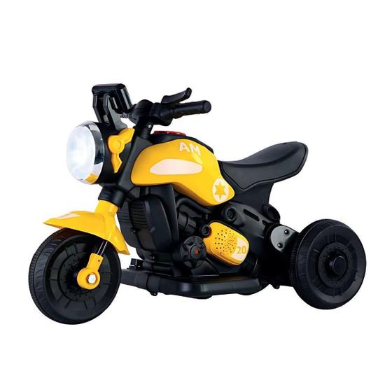 Imagem de Mini Moto Elétrica Daily Amarela Infantil 6V Sons Unitoys