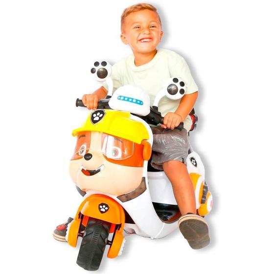 Imagem de Mini Moto Elétrica Infantil Amarelo Bateria Motinha Crianças