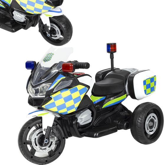 Mini Moto Elétrica Infantil Triciclo Criança Bateria 6V Importway BW002-R  Rosa Polícia Bivolt - BEST SALE SHOP