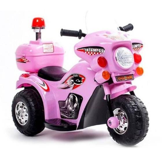 Imagem de Mini Moto Elétrica Infantil Rosa 7,5V Triciclo Infantil