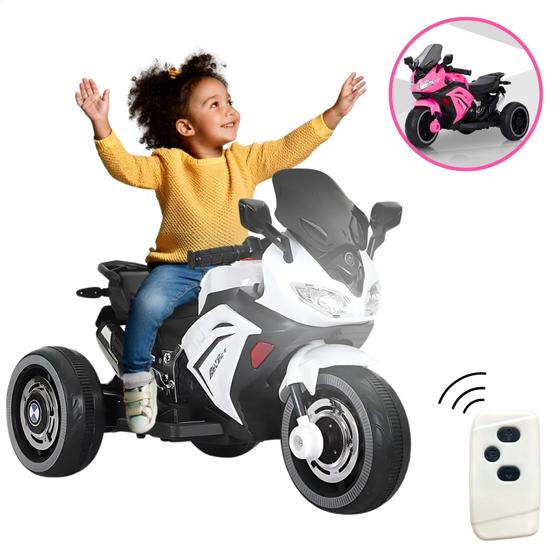 Imagem de Mini Moto Elétrica Infantil Triciclo Motinha Passeio Brinquedo Bateria 6v Controle Remoto