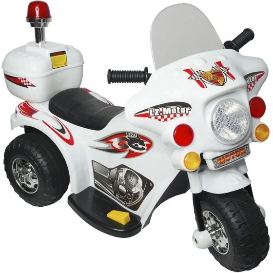 Imagem de Mini Moto Motinha Infantil Elétrica de Brinquedo Para Criança Motoquinha Motoca Menino Menina Branca