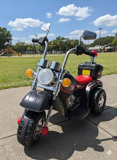 Imagem de Mini Moto Motocicleta Infantil Som Luz Bateria 6v E Retrovisor
