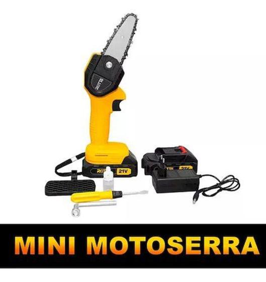 Imagem de Mini Moto Serra Eletrica A Bateria Lítio 21v Bivolt Portatil - Startools