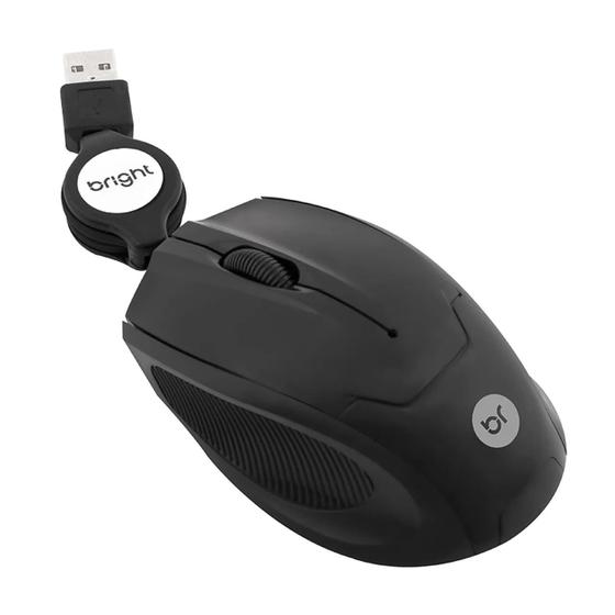 Imagem de Mini Mouse Óptico Retrátil USB Bright 0111