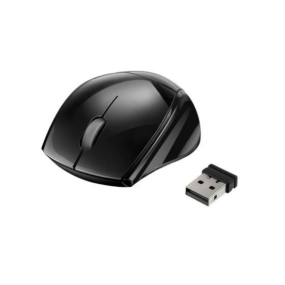 Imagem de Mini Mouse Sem Fio 2.4 Ghz Fit Black Piano Nano Usb