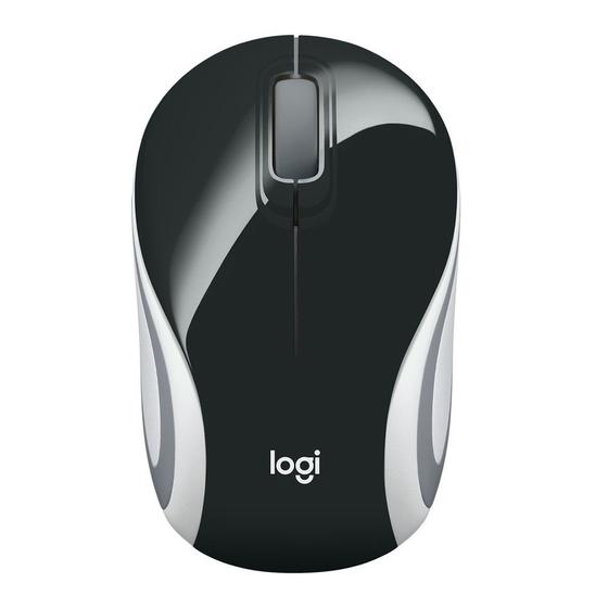 Imagem de Mini Mouse sem fio Logitech M187 com Design Ambidestro, Conexão USB e Pilha Inclusa, Preto - 910-005459