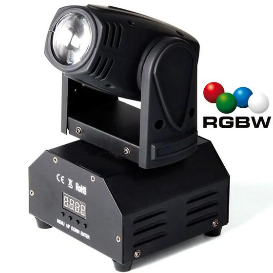 Imagem de Mini Moving Head 12W de potência RGBW Bivolt Iluminação Festa GT81 - Lorben