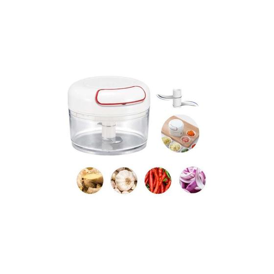 Mini Multiprocessador Triturador Manual 2 Lâminas Inox Alho - Food ...