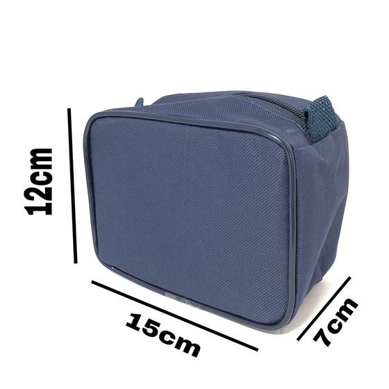 Imagem de MINI necessaire inteira NAILON AZUL MARINHO (tecido) 15x12