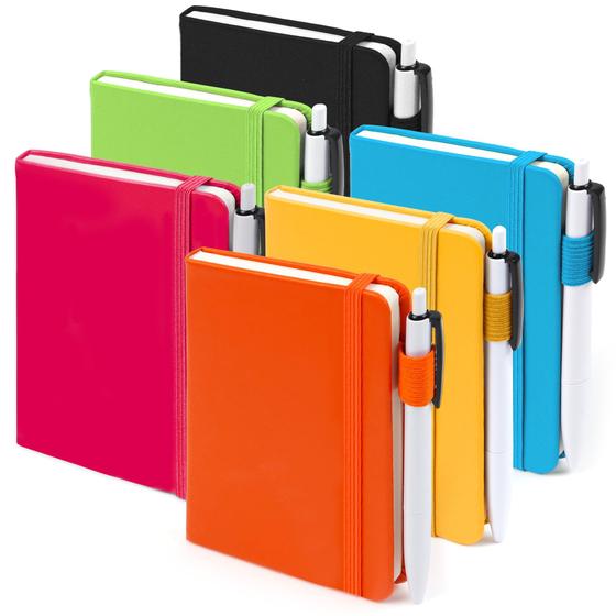 Imagem de Mini Notebooks de Bolso Feela - Capa Dura - Pacote com 6