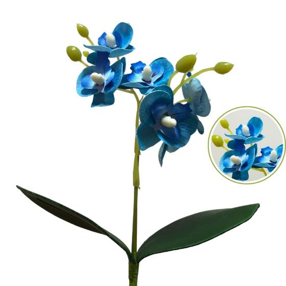 Imagem de Mini Orquidea  20cm Planta Artificial Flor  2 Ramos