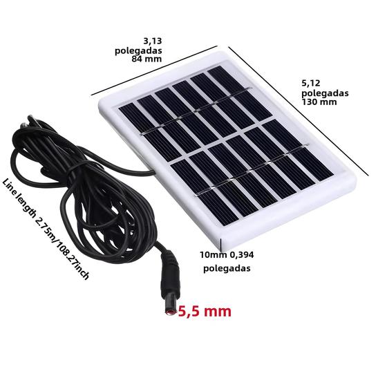 Imagem de Mini Painel Solar Monocristalino 1.2W 6V USB - Carregador Portátil para Acampamentos