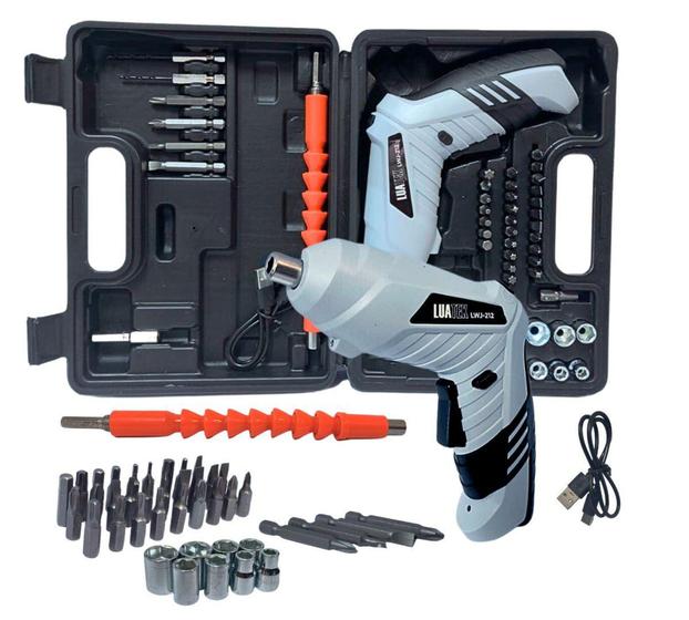 Mini Parafusadeira c/ Bateria Recarregavel Acessorios 47 Pcs - LUATEK é boa?