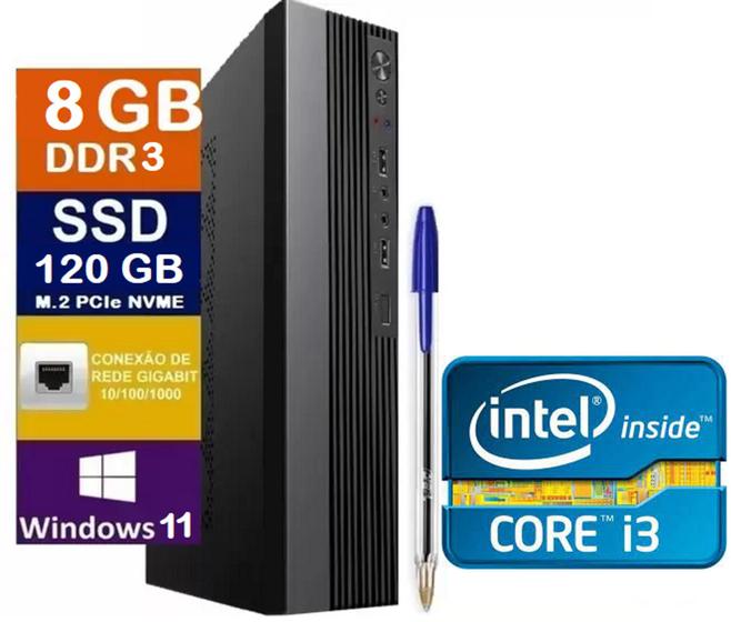 Imagem de Mini Pc Cpu Intel Core I3 3.3ghz 8gb Ram Ssd 120gb windows 10 pro