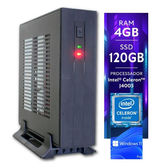 Imagem de Mini PC Intel Dual Core J4005 4GB SSD 120GB Intel Graphics 600 Win11 PRO Certo PC Corporate 1001 AR