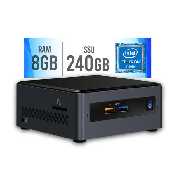 Mini PC Intel Dual Core J4005 4GB SSD 240GB Certo PC - NUC 103 Menor preço em Mini PC Intel Dual Core J4005 4GB SSD 240GB Certo PC - NUC 103