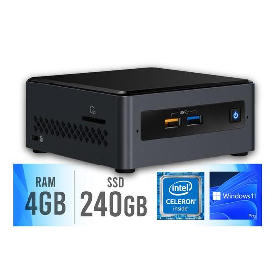 Imagem de Mini PC Intel Dual Core J4005 4GB SSD 240GB Windows 11 PRO Certo PC - NUC 105