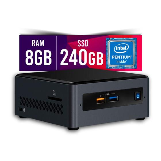 Imagem de Mini PC Intel NUC Pentium J5040 8GB SSD 240GB Intel Graphics 600 Certo PC - 215
