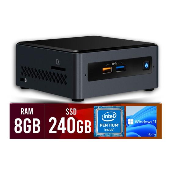 Imagem de Mini PC Intel NUC Pentium J5040 8GB SSD 240GB Intel Graphics 600 Win 11 SL Certo PC - 216