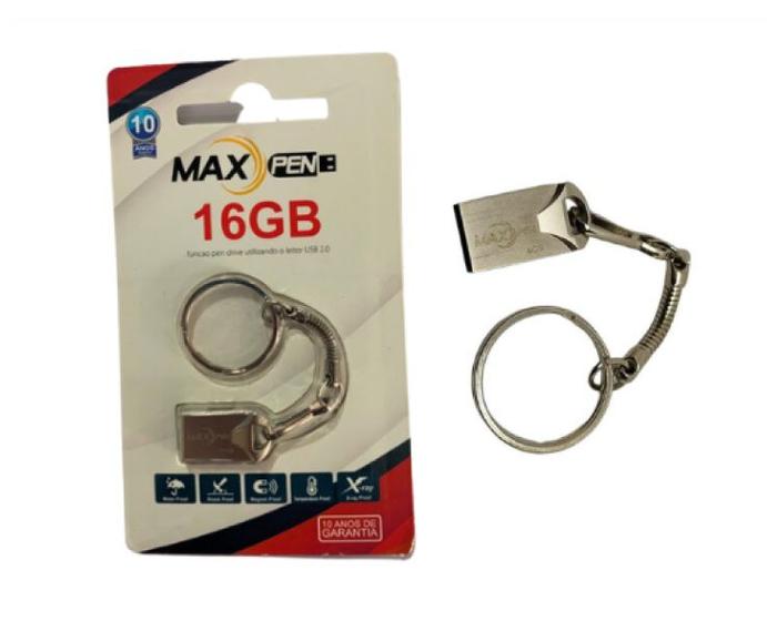 Imagem de Mini Pendrive 16GB Tipo Chaveiro MaxPen