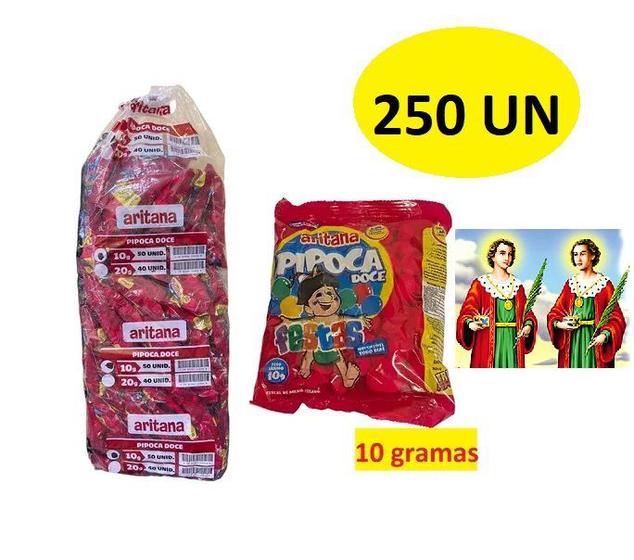 Imagem de Mini Pipoca Doce c/ 250 unidades de 10gr Cosme Damião