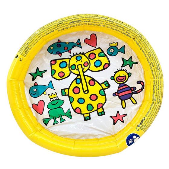 Imagem de Mini Piscina Infantil Para Bebe Resistente Amarelo 21L