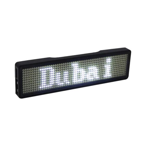 Imagem de Mini Placa de Mensagem LED Recarregável com Bluetooth - Programável e Digital