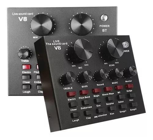 Imagem de Mini Placa Mixadora Gravadora De Som V8x Pro Live Sound