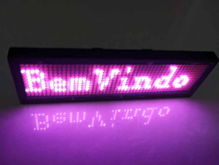 Imagem de Mini placa painel led cracha recarregavel 