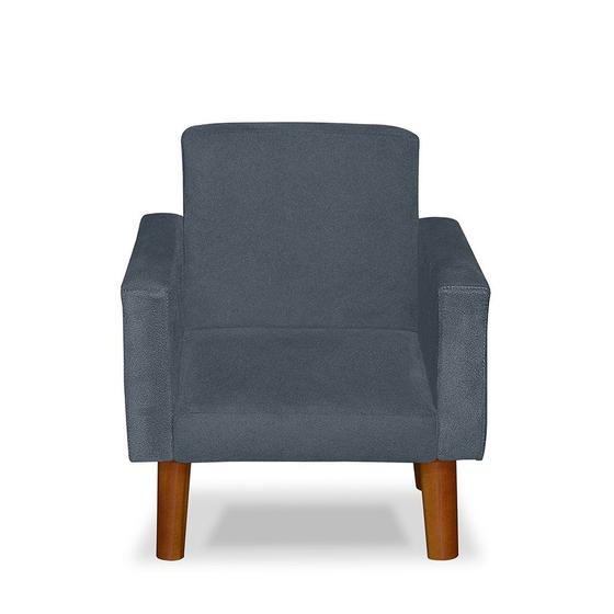 Imagem de Mini Poltrona Cadeira Infantil Nina De Criança Suede Azul Turquesa
