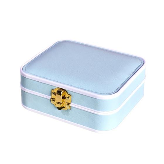 Imagem de mini porta joia organizador com fecho decorado para brinco pulseira cordão cabe na bolsa viagem passeio escolha o seu