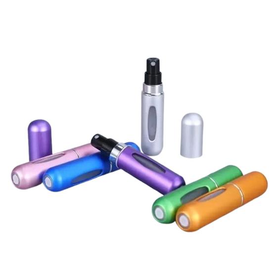Imagem de Mini Porta Perfume Spray Recarregável 5ml Cor Sortida  Atomizador Compacto para Viagens