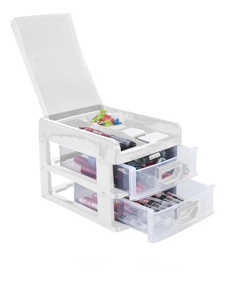 Imagem de Mini Porta Tudo Com Estojo 2 Gavetas Cores Organização