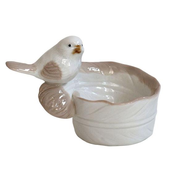 Imagem de Mini Pote De Porcelana Com Pássaro Em Cima