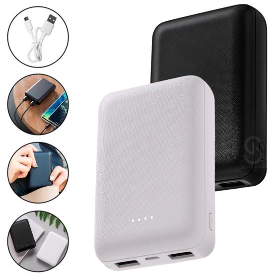 Imagem de Mini Power Bank Carregador 10000mah Portatil 2 USB MAX-0528