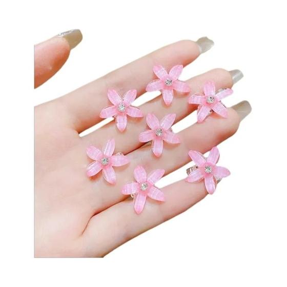 Imagem de Mini Presilhas De Cabelo Trançadas Com Flores (10 Peças)  Acessórios Para Penteados Diários E