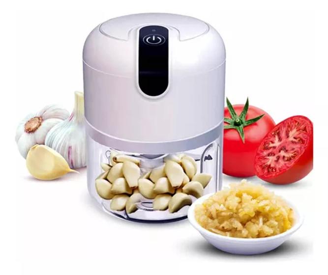 Imagem de Mini Processador Alimentos Moedor Elétrico Alho S/fio 250ml - Home Extra