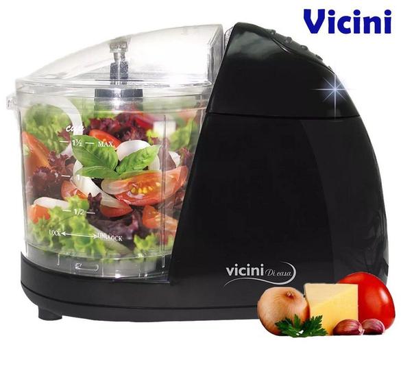 Imagem de Mini Processador Alimentos Moedor Triturador Legumes Frutas Resistente Pequeno Moderno Cozinha Aço Inoxidável - Vicini - EPV-86
