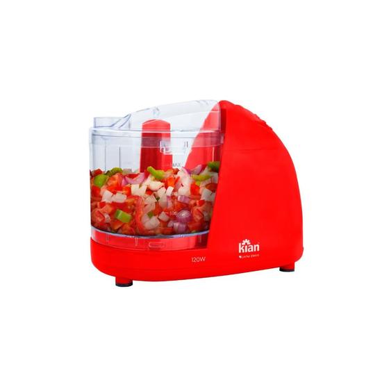 Mini Processador de Alimentos Elétrico 120W Kian Vermelho 127V Agilidade e Praticidade na Cozinha Menor preço em Mini Processador de Alimentos Elétrico 120W Kian Vermelho 127V Agilidade e Praticidade na Cozinha